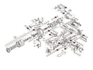 Photo1: [SHIMANO] Genuine Spare Parts for 15 BB-X TECHNIUM C3000DXG S RIGHT Product Code: 034861 **Back-order (Shipping in 3-4 weeks after receiving order)