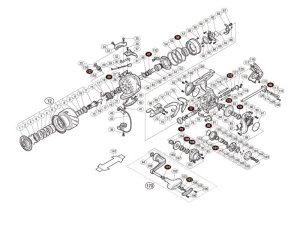 Photo1: [SHIMANO] Genuine Spare Parts for 15 BB-X TECHNIUM C3000DXG S LEFT Product Code: 034274 **Back-order (Shipping in 3-4 weeks after receiving order)