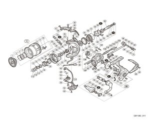 Photo1: [SHIMANO] Genuine Spare Parts for 19 STRADIC 2500S Product Code: 040169 **Back-order (Shipping in 3-4 weeks after receiving order)