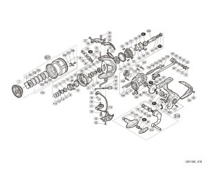 Photo1: [SHIMANO] Genuine Spare Parts for 19 STRADIC C3000XG Product Code: 040206 **Back-order (Shipping in 3-4 weeks after receiving order)