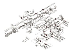 Photo1: [SHIMANO] Genuine Spare Parts for 15 BB-X TECHNIUM 2500DXG S LEFT Product Code: 034250 **Back-order (Shipping in 3-4 weeks after receiving order)