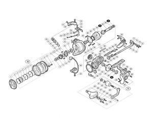 Photo1: [SHIMANO] Genuine Spare Parts for 19 SPHEROS SW 3000XG  Product Code: 041333 **Back-order (Shipping in 3-4 weeks after receiving order)