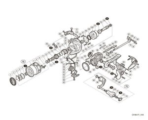 Photo1: [SHIMANO] Genuine Spare Parts for 17 COMPLEX CI4+ C2500SF4 Product Code: 037077 **Back-order (Shipping in 3-4 weeks after receiving order)