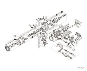 Photo1: [SHIMANO] Genuine Spare Parts for 17 COMPLEX CI4+ 2500SF6  Product Code: 037091 **Back-order (Shipping in 3-4 weeks after receiving order)