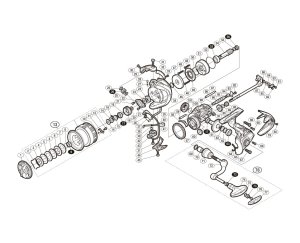 Photo1: [SHIMANO] Genuine Spare Parts for 18 EXSENCE CI4+ 3000MHG Product Code: 038838 **Back-order (Shipping in 3-4 weeks after receiving order)