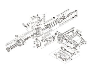 Photo1: [SHIMANO] Genuine Spare Parts for 16 BB-X Larissa 2500DXG Product Code: 036070 **Back-order (Shipping in 3-4 weeks after receiving order)