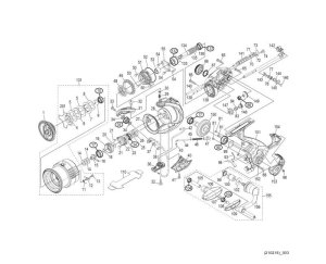 Photo1: [SHIMANO] Genuine Spare Parts for 21 EXSENCE 3000MHG Product Code: 043436 **Back-order (Shipping in 3-4 weeks after receiving order)