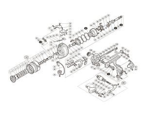 Photo1: [SHIMANO] Genuine Spare Parts for 16 BB-X Larissa C3000DXG Product Code: 036094 **Back-order (Shipping in 3-4 weeks after receiving order)