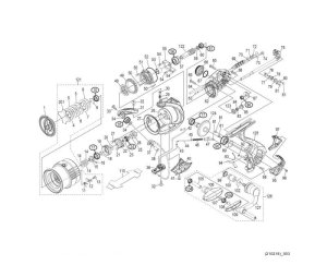 Photo1: [SHIMANO] Genuine Spare Parts for 21 EXSENCE C3000MHG Product Code: 043412 **Back-order (Shipping in 3-4 weeks after receiving order)