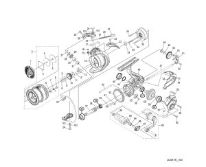 Photo1: [SHIMANO] Genuine Spare Parts for 22 SAHARA 1000 Product Code: 044501 **Back-order (Shipping in 3-4 weeks after receiving order)