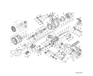 Photo1: [SHIMANO] Genuine Spare Parts for 21 Soare XR C2000SS PG Product Code: 044273 **Back-order (Shipping in 3-4 weeks after receiving order)