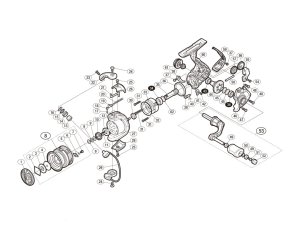 Photo1: [SHIMANO] Genuine Spare Parts for 18 SAHARA 500 Product Code: 038883 **Back-order (Shipping in 3-4 weeks after receiving order)