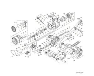 Photo1: [SHIMANO] Genuine Spare Parts for 21 Soare XR C2000SS HG Product Code: 044280 **Back-order (Shipping in 3-4 weeks after receiving order)