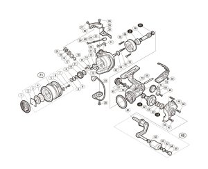 Photo1: [SHIMANO] Genuine Spare Parts for 17 SAHARA C2000S Product Code: 036247 **Back-order (Shipping in 3-4 weeks after receiving order)