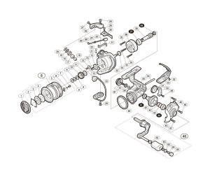 Photo1: [SHIMANO] Genuine Spare Parts for 17 SAHARA 1000 Product Code: 036230 **Back-order (Shipping in 3-4 weeks after receiving order)