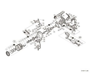 Photo1: [SHIMANO] Genuine Spare Parts for 17 Soare CI4+ 500S Product Code: 037152 **Back-order (Shipping in 3-4 weeks after receiving order)