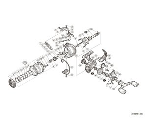 Photo1: [SHIMANO] Genuine Spare Parts for 17-18 SEDONA C3000DH Product Code: 036865 **Back-order (Shipping in 3-4 weeks after receiving order)