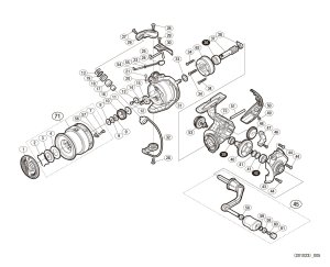 Photo1: [SHIMANO] Genuine Spare Parts for 17-18 SEDONA 2500SPE Product Code: 036834 **Back-order (Shipping in 3-4 weeks after receiving order)