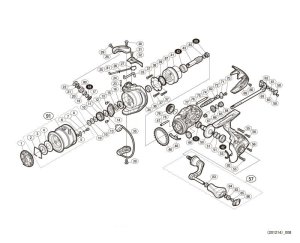 Photo1: [SHIMANO] Genuine Spare Parts for 17 ULTEGRA C2000S Product Code: 036407 **Back-order (Shipping in 3-4 weeks after receiving order)