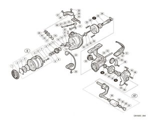 Photo1: [SHIMANO] Genuine Spare Parts for 17-18 SEDONA 1000 Product Code: 036773 **Back-order (Shipping in 3-4 weeks after receiving order)