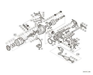 Photo1: [SHIMANO] Genuine Spare Parts for 17 ULTEGRA C2000HGS Product Code: 036414 **Back-order (Shipping in 3-4 weeks after receiving order)