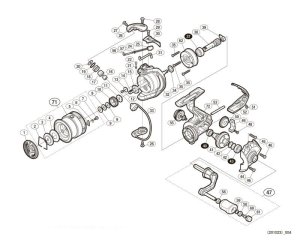 Photo1: [SHIMANO] Genuine Spare Parts for 17-18 SEDONA C2000S Product Code: 036780 **Back-order (Shipping in 3-4 weeks after receiving order)