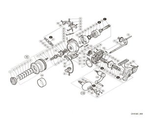 Photo1: [SHIMANO] Genuine Spare Parts for 13-16 BIOMASTER SW 6000HG Product Code: 036100 **Back-order (Shipping in 3-4 weeks after receiving order)