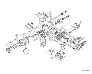 Photo1: [SHIMANO] Genuine Spare Parts for 13-16 BIOMASTER SW 6000XG Product Code: 036117 **Back-order (Shipping in 3-4 weeks after receiving order)