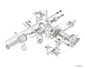 Photo1: [SHIMANO] Genuine Spare Parts for 13-16 BIOMASTER SW 6000PG Product Code: 036124 **Back-order (Shipping in 3-4 weeks after receiving order)