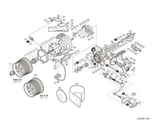 Photo1: [SHIMANO] Genuine Spare Parts for 17 FLIEGEN Extra-fine Line Spec Model Product Code: 036568 **Back-order (Shipping in 3-4 weeks after receiving order)