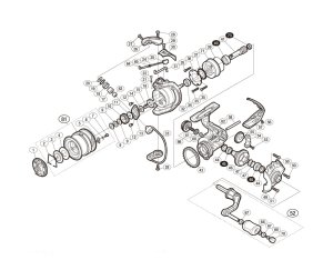 Photo1: [SHIMANO] Genuine Spare Parts for 16-18 NASCI C2000S Product Code: 035677 **Back-order (Shipping in 3-4 weeks after receiving order)