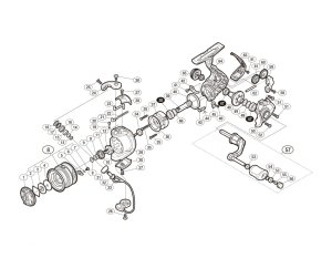 Photo1: [SHIMANO] Genuine Spare Parts for 16-18 NASCI 500 Product Code: 038159 **Back-order (Shipping in 3-4 weeks after receiving order)