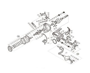 Photo1: [SHIMANO] Genuine Spare Parts for 16-18 NASCI C3000HG Product Code: 035738 **Back-order (Shipping in 3-4 weeks after receiving order)