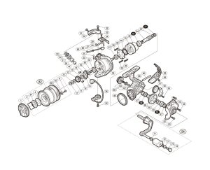 Photo1: [SHIMANO] Genuine Spare Parts for 16-18 NASCI 2500HGS Product Code: 035714 **Back-order (Shipping in 3-4 weeks after receiving order)