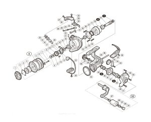 Photo1: [SHIMANO] Genuine Spare Parts for 16-18 NASCI 1000 Product Code: 035677 **Back-order (Shipping in 3-4 weeks after receiving order)