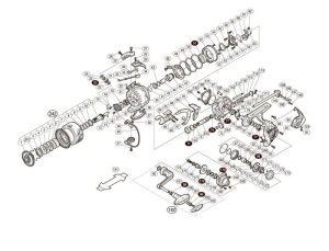 Photo1: [SHIMANO] Genuine Spare Parts for 17 BB-X HYPER FORCE 2500DXXGS LEFT Product Code: 037657 **Back-order (Shipping in 3-4 weeks after receiving order)