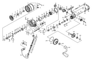 Photo1: [DAIWA] Genuine Spare Parts for 22 EXIST SF1000S-P Product code: 00061107 **Back-order (Shipping in 3-4 weeks after receiving order)