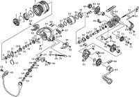 [DAIWA] Genuine Spare Parts for 15 EXIST 2505F-H Product code: 00055615 **Back-order (Shipping in 3-4 weeks after receiving order)