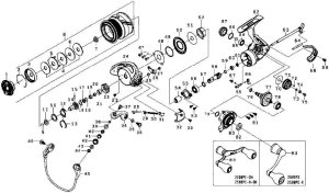 Photo1: [DAIWA] Genuine Spare Parts for 17 EMERALDAS MX 2508PE-H-DH Product code: 00056034 **Back-order (Shipping in 3-4 weeks after receiving order)