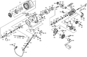 Photo1: [DAIWA] Genuine Spare Parts for 17 月下美人-GEKKABIJIN EX 1003RH Product code: 00055646 **Back-order (Shipping in 3-4 weeks after receiving order)