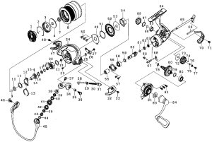 Photo1: [DAIWA] Genuine Spare Parts for 17 月下美人-GEKKABIJIN AIR 2002H Product code: 00055916 **Back-order (Shipping in 3-4 weeks after receiving order)