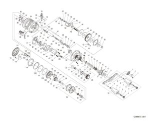 Photo1: [SHIMANO] Genuine Spare Parts for 24 CALCUTTA CONQUEST SHALLOW EDITION 30HG RIGHT Product code: 046734 **Back-order (Shipping in 3-4 weeks after receiving order)