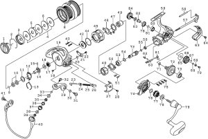 Photo1: [DAIWA] Genuine Spare Parts for 16 EM MS 4000H Product code: 00056279 **Back-order (Shipping in 3-4 weeks after receiving order)