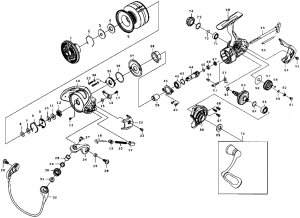 Photo1: [DAIWA] Genuine Spare Parts for 18 FREAMS LT2000S-XH Product code: 00057047 **Back-order (Shipping in 3-4 weeks after receiving order)