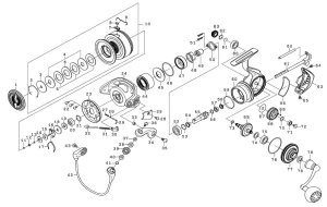 Photo1: [DAIWA] Genuine Spare Parts for 22 CALDIA SW 6000S-H Product code: 00065051 **Back-order (Shipping in 3-4 weeks after receiving order)