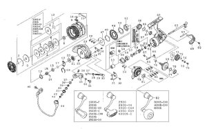 Photo1: [DAIWA] Genuine Spare Parts for 18 CALDIA LT5000S-CXH Product code: 00056049 **Back-order (Shipping in 3-4 weeks after receiving order)