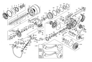 Photo1: [DAIWA] Genuine Spare Parts for 20 SALTIGA 8000-P Product code: 00065001 **Back-order (Shipping in 3-4 weeks after receiving order)