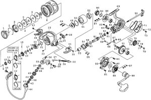 Photo1: [DAIWA] Genuine Spare Parts for 14 morethan 2510PE-H Product code: 00056144 **Back-order (Shipping in 3-4 weeks after receiving order)