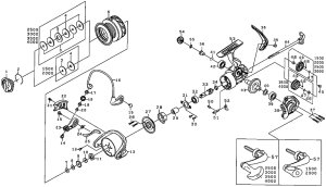 Photo1: [DAIWA] Genuine Spare Parts for 17 LIBERTY CLUB 2000 Product code: 00059621 **Back-order (Shipping in 3-4 weeks after receiving order)