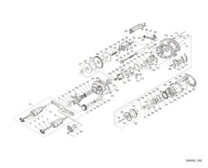 Photo1: [SHIMANO] Genuine Spare Parts for 24 SLX 71XG LEFT Product code: 047007 **Back-order (Shipping in 3-4 weeks after receiving order)